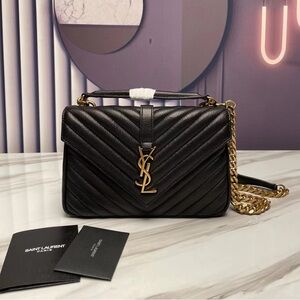 Yves Saint Laurent Black Quilted Shoulder Bag